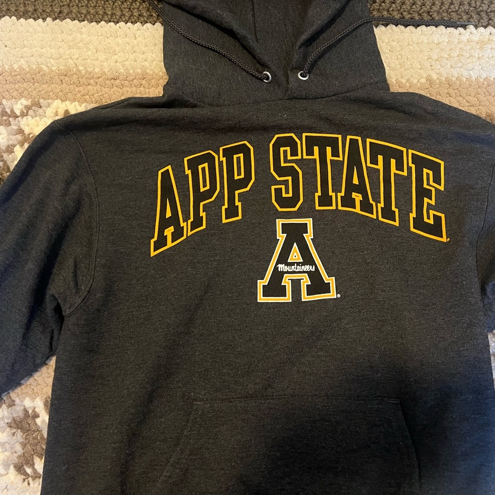 Champion Dark Gray Hoodie, APP STATE College
